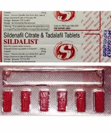 Sildalis 120 mg sildenafil and tadalafil tablet